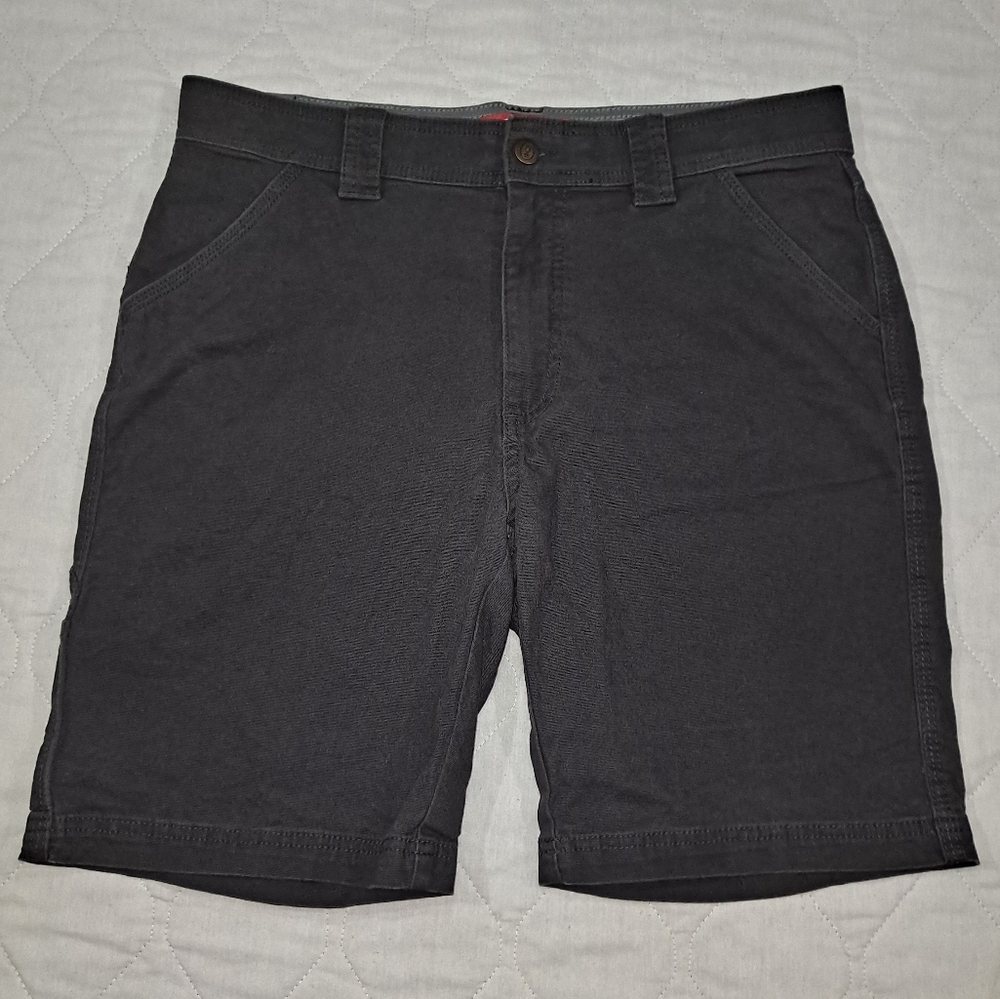 Coleman Gray Flat Front Utility Stretch Shorts Men's 32 Classic Fit 6-Pockets